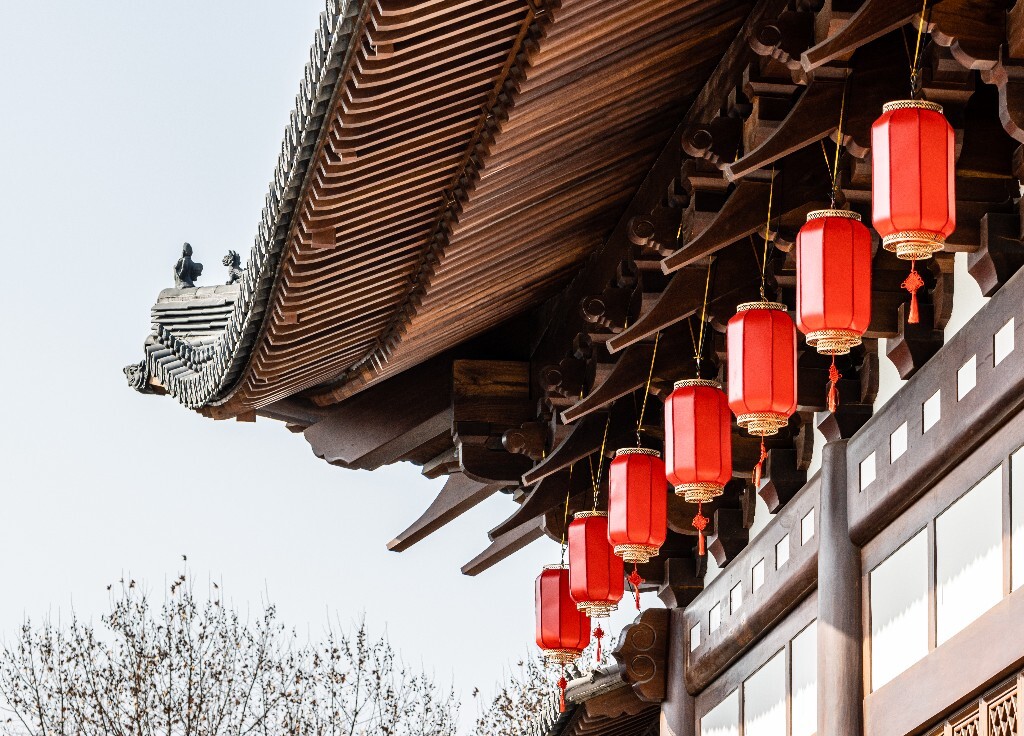灯笼 建筑 德寿宫 年味 氛围 春节 喜庆 节日 德寿宫