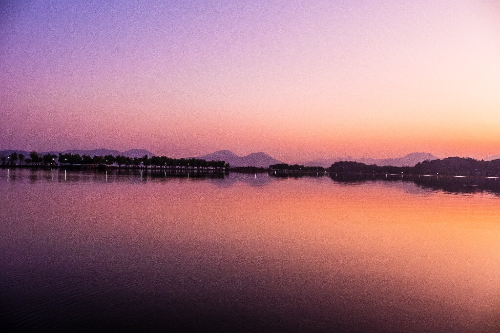 风光 西湖 自然 自然风光 西湖风光 黄昏