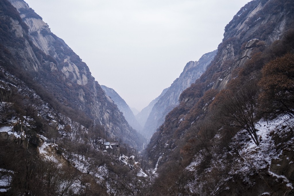 雪景 风光 自然 华山风光  山峰 山脉 华山雪景 自然  自然风光
