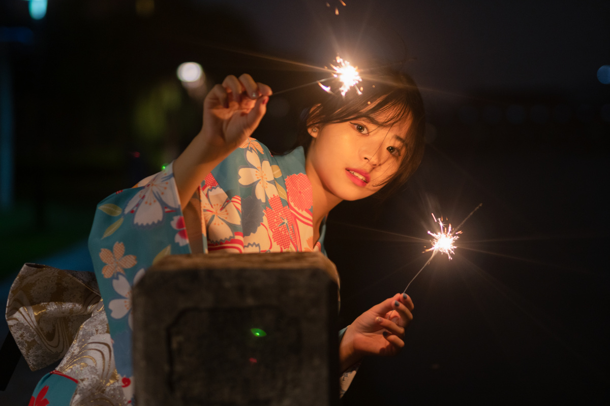 和服烟花棒