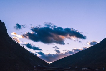 稻城县的傍晚