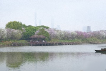 一湖烟水