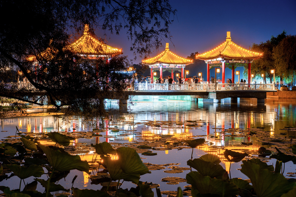 长春南湖公园夜景