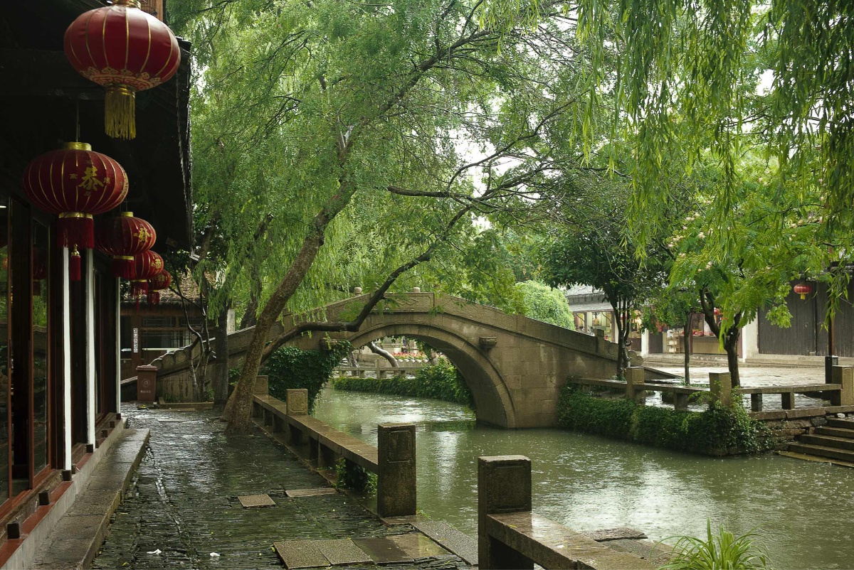 烟雨周庄外婆桥