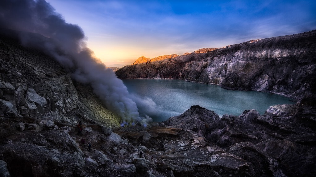 Ijen 活火山坑