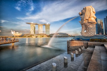 新加坡滨海湾日落