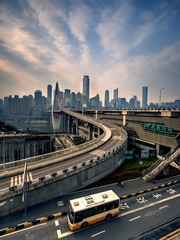 重庆千斯门大桥晨景