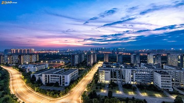 图书馆晚霞