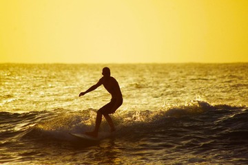 Surfing in the morning