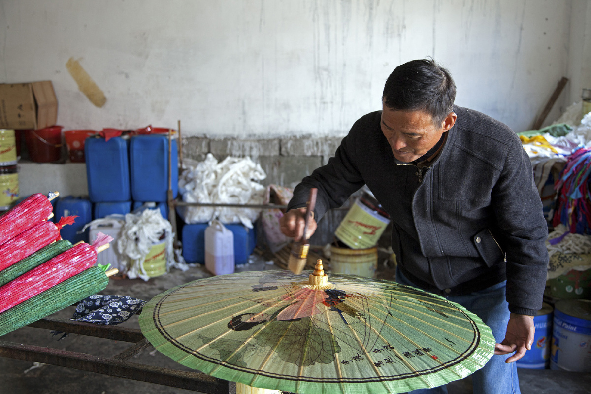 非遗油纸伞的工艺