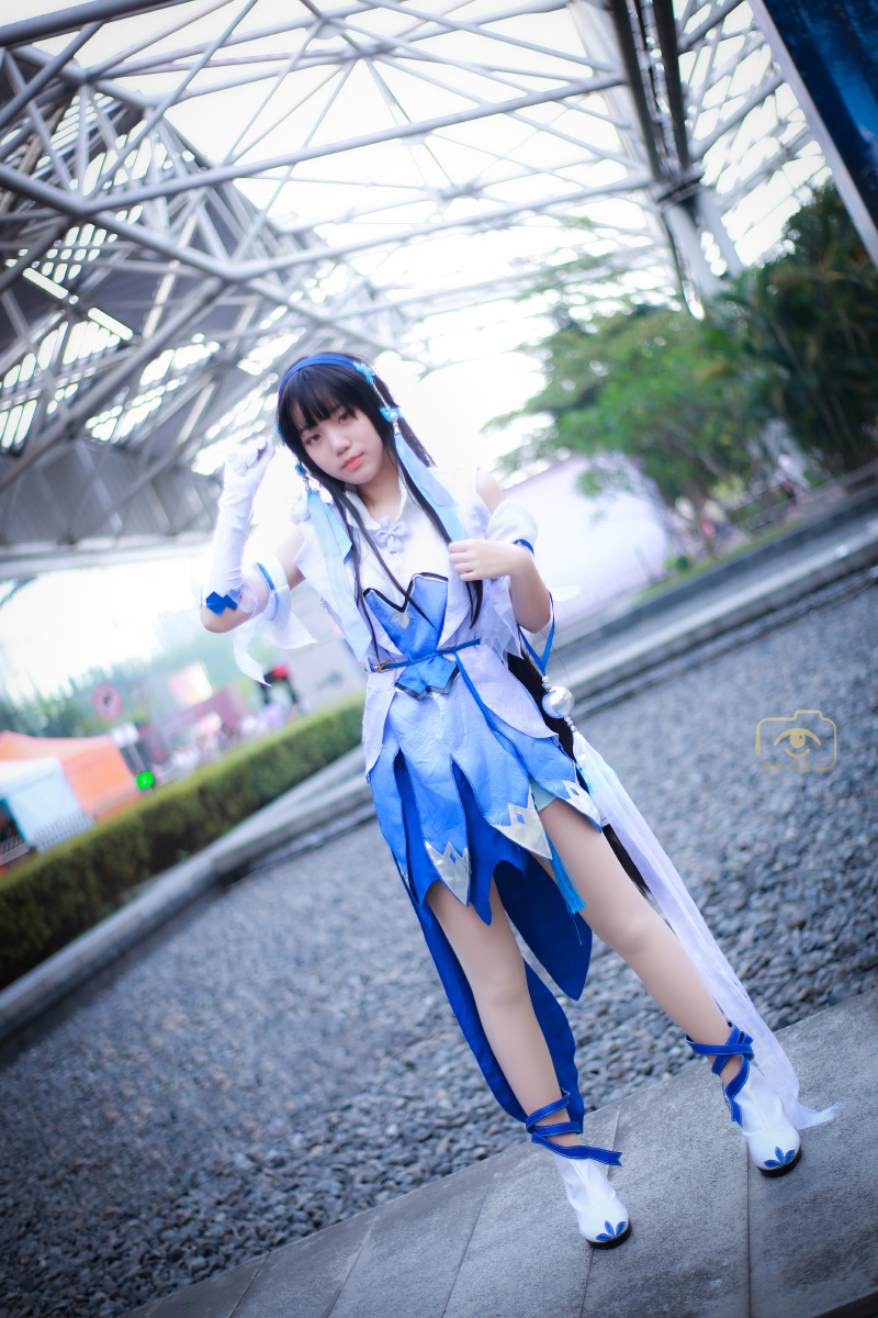 王者荣耀cos西施出境青绛漫展返图