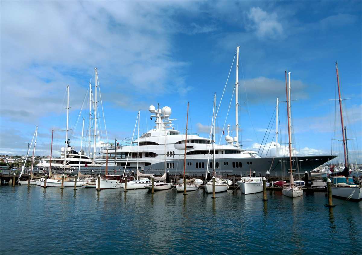 奥克兰港码头风光