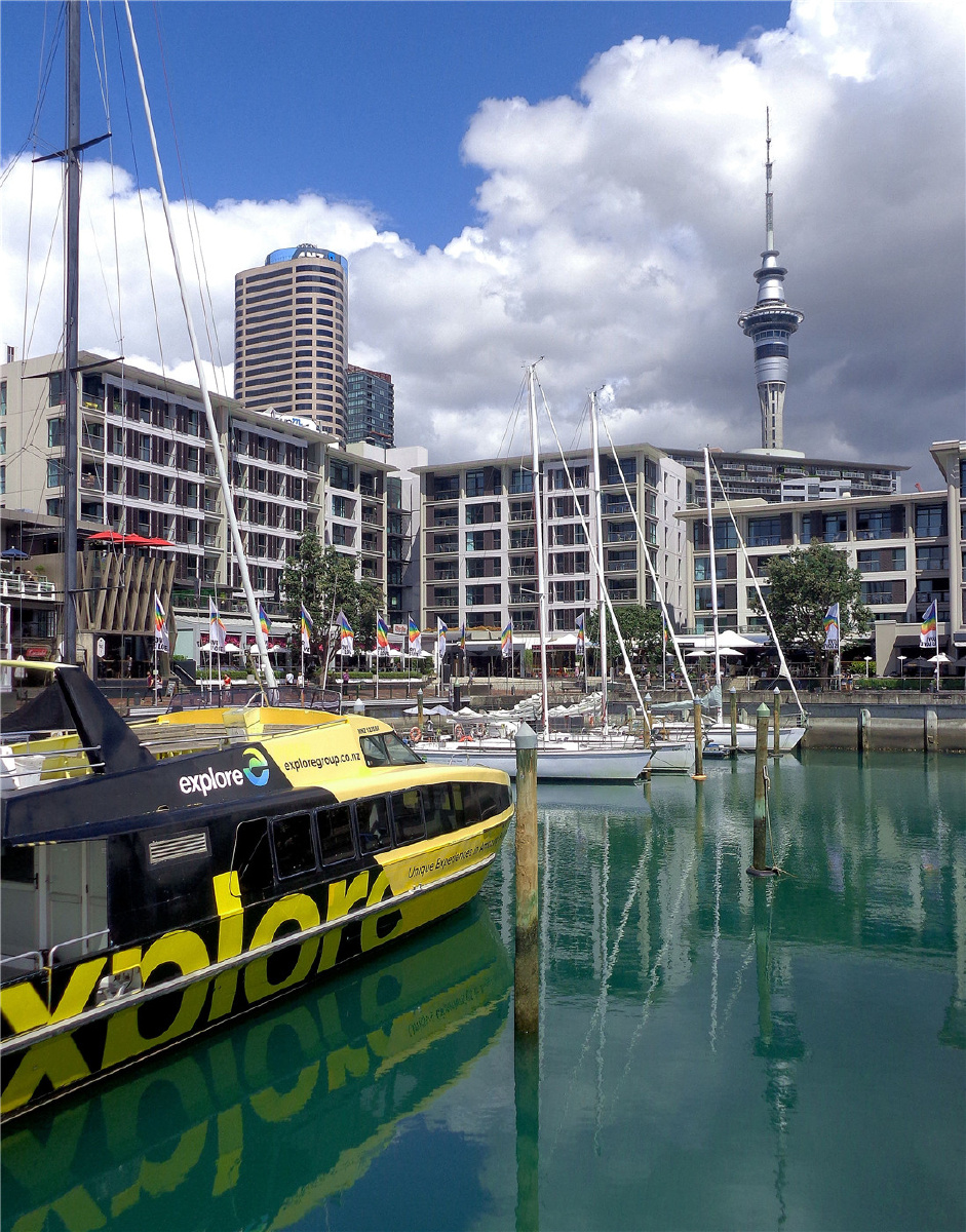 奥克兰港码头风光