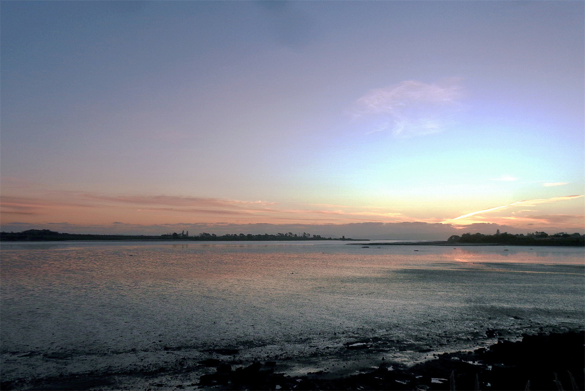 傍晚的海滨风景