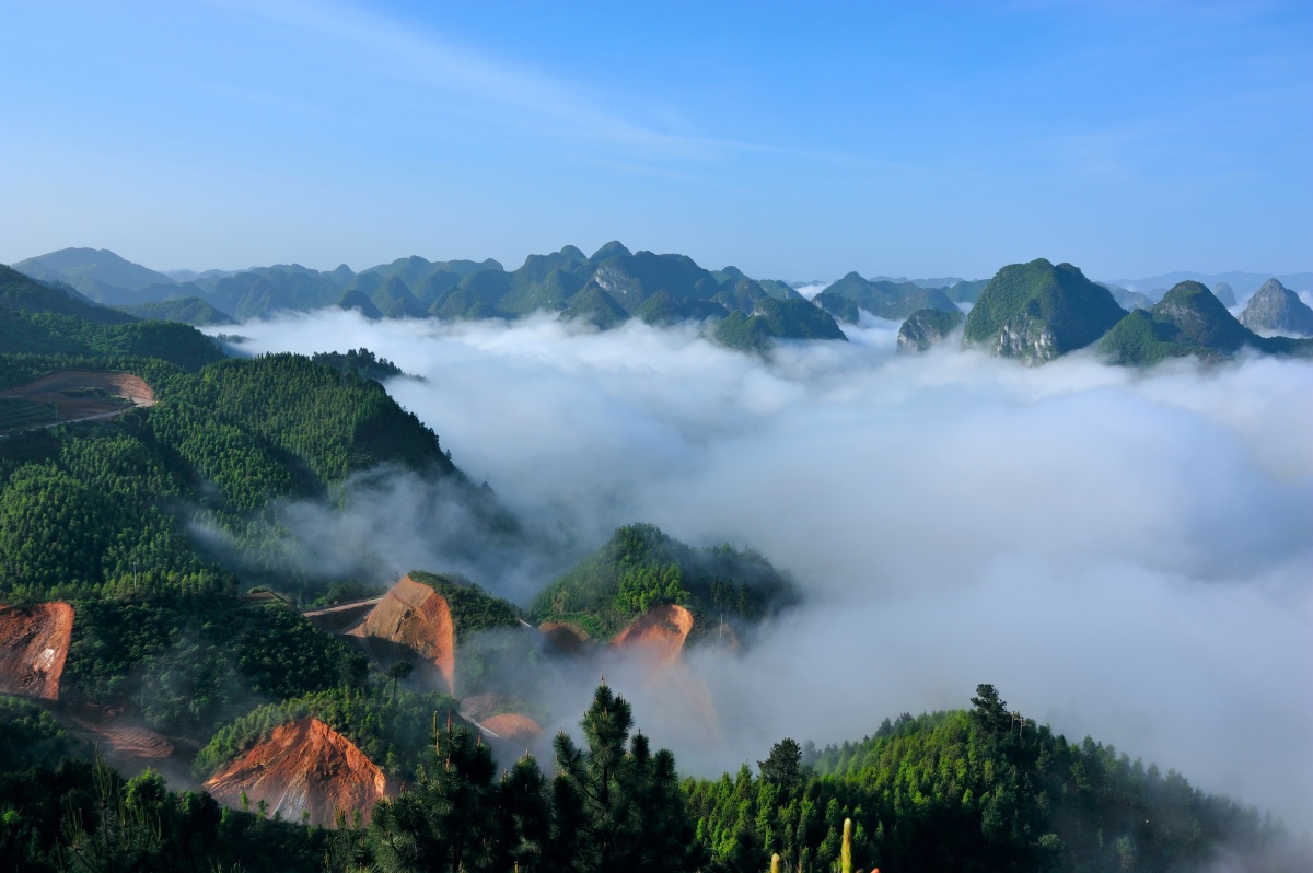 广西凤山县的百乐坳云海