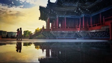 雨后阅江楼