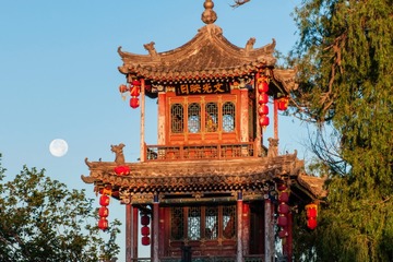 月色-171-张家口市蔚县暧泉镇王敏书院魁星楼