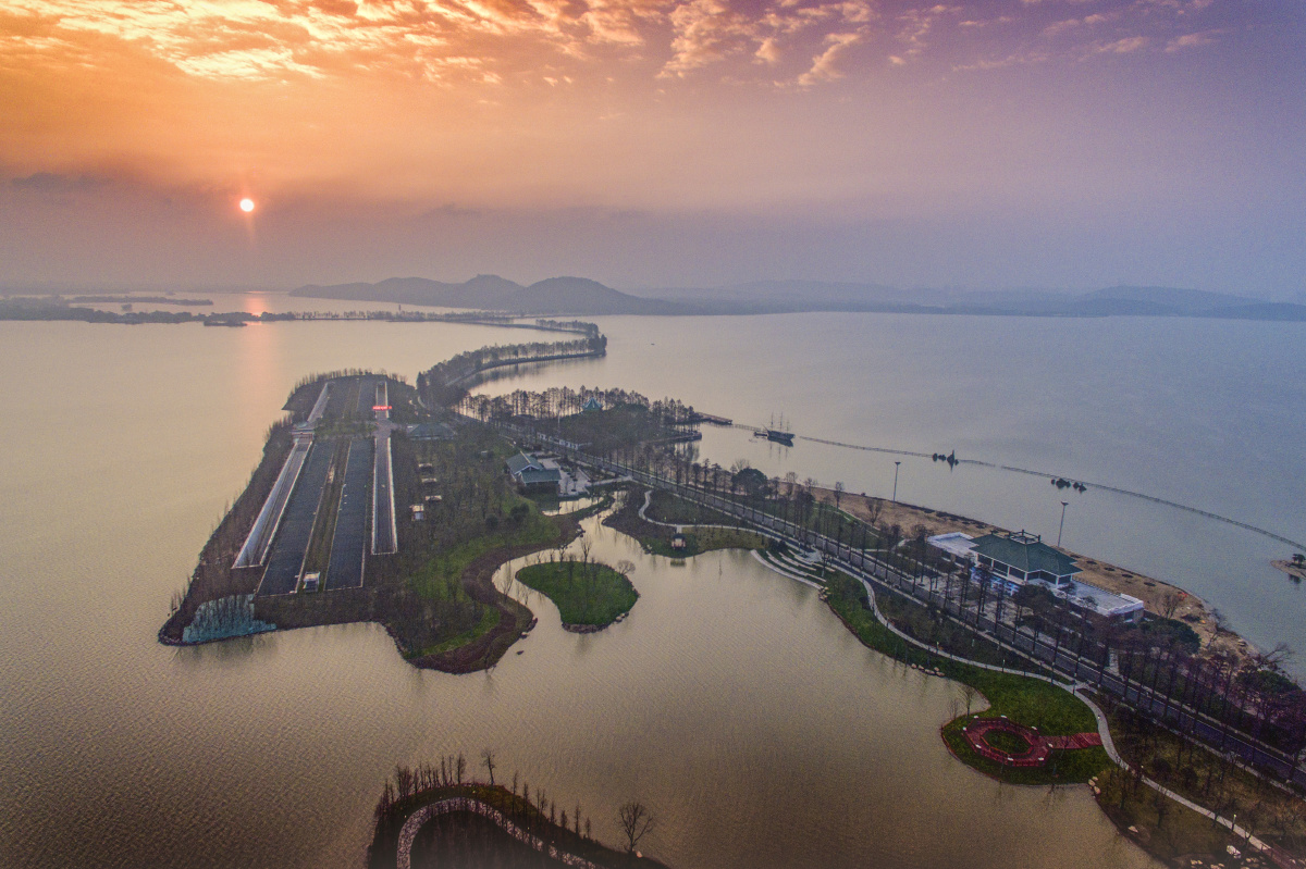 空中鸟瞰东湖绿道景更美曾院平摄影
