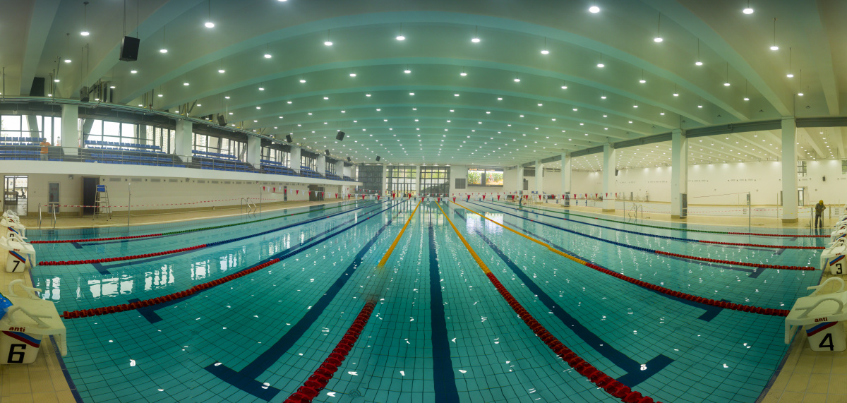 建筑摄影华中科技大学游泳馆工程竣工曾院平摄影