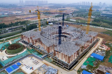 1.湖北省科技馆新馆在工程合景 曾院平摄影