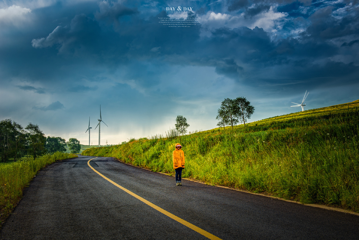 二十分钟的雨 - 草原天路, 彩虹, 阵雨, 纪实, 情绪