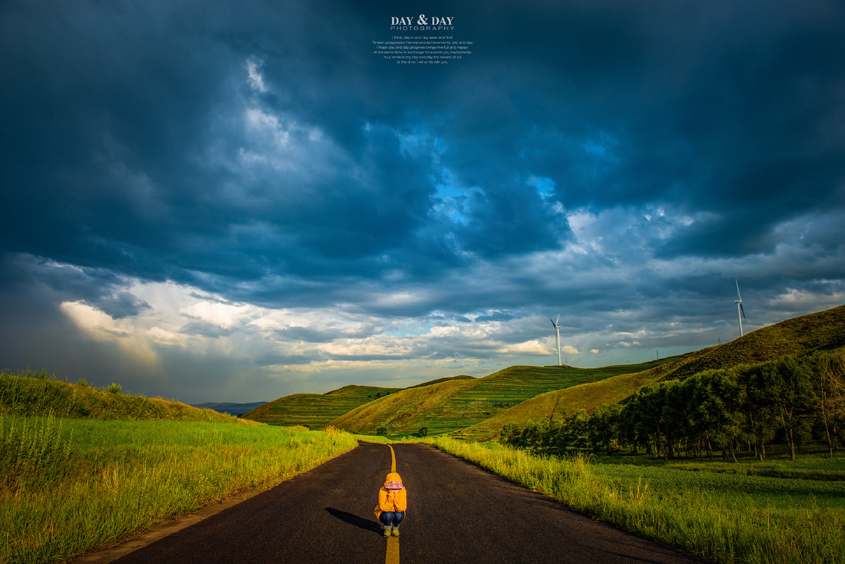 二十分钟的雨 - 草原天路, 彩虹, 阵雨, 纪实, 情绪