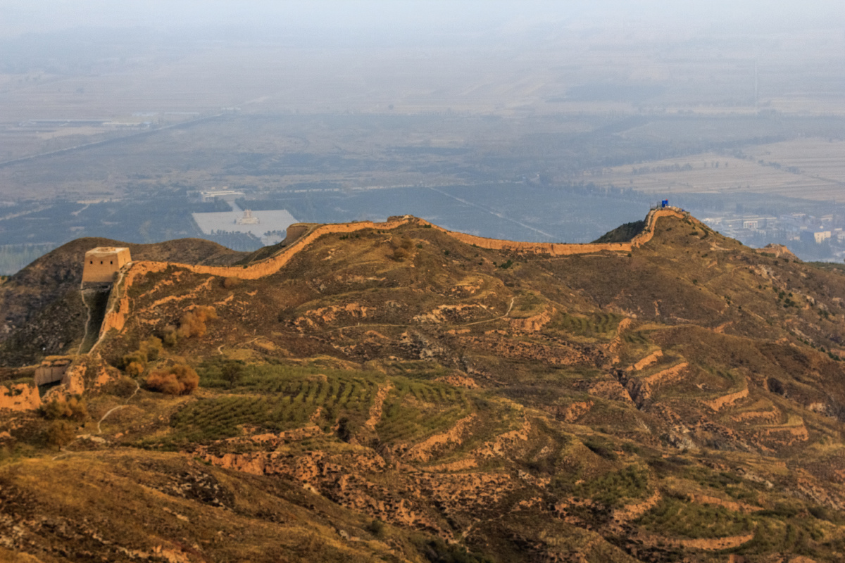 中国山西朔州市山阴县新广武明长城自然风光 2019年10月12日,山西朔州