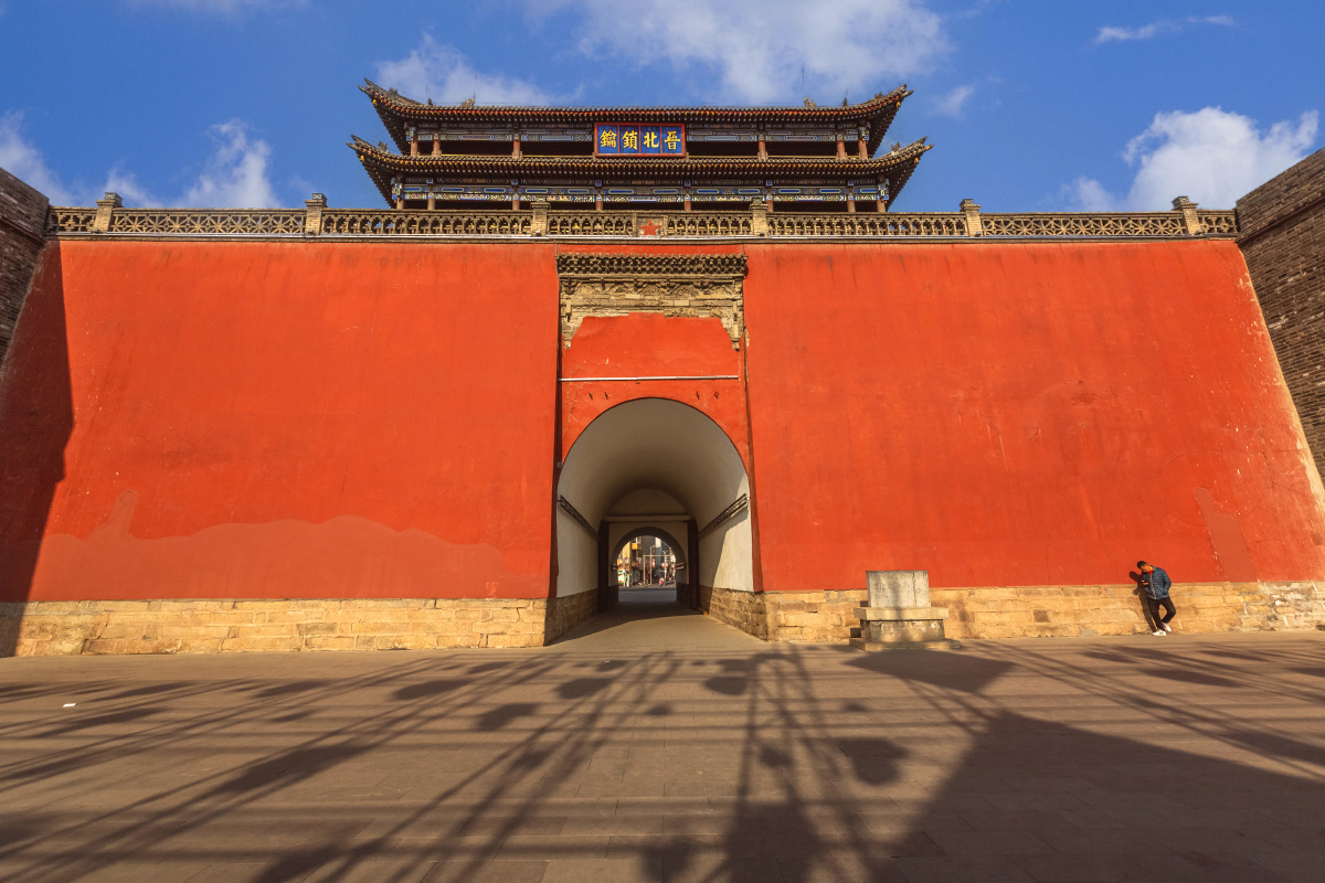 忻州古城墙风光 2020年12月5日忻州古城,忻州古城位于山西省忻州市