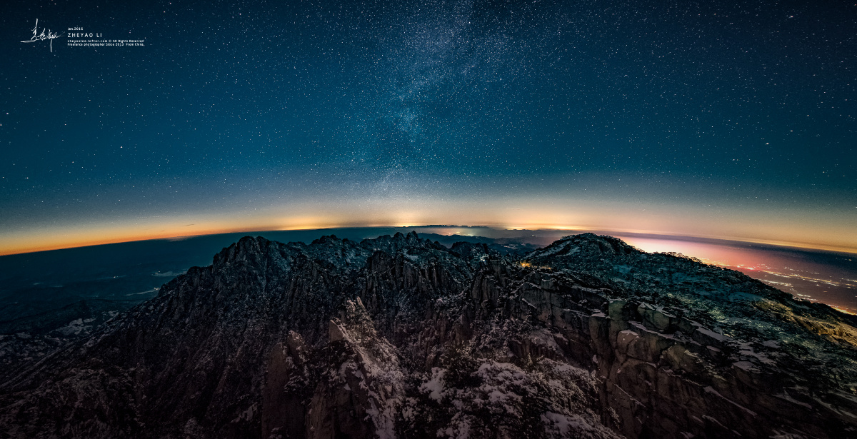 风光, 黄山, 星空 - 在星辰斑斓的黄昏. - 哲飖 - 图虫摄影网