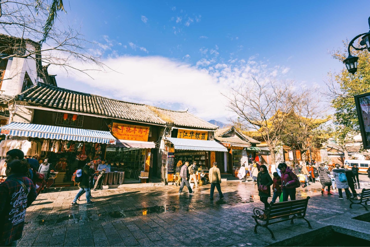 大理古城复兴路,大理天气晴好,心情也舒畅