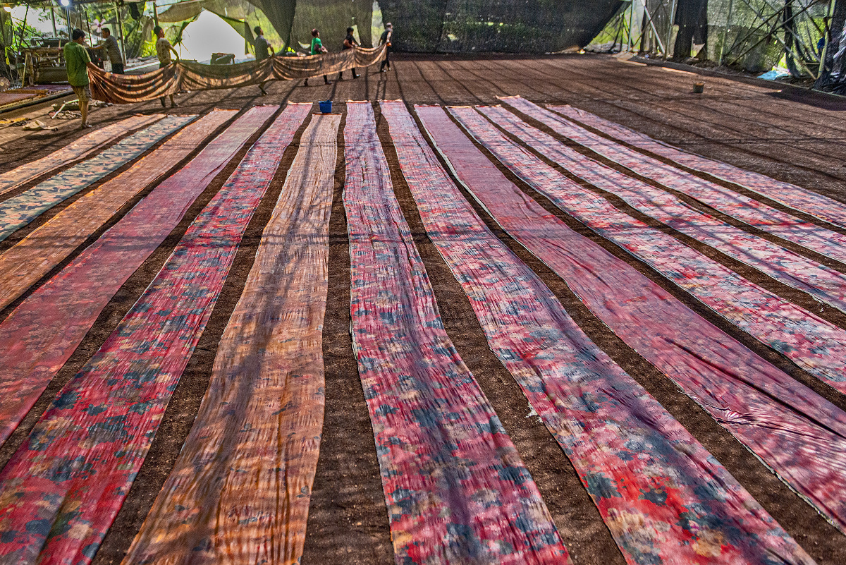 泥染手工染布非遗香云纱