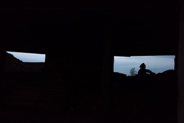 13、 2016.4.3  云南鹤庆，北长村，剪影。_