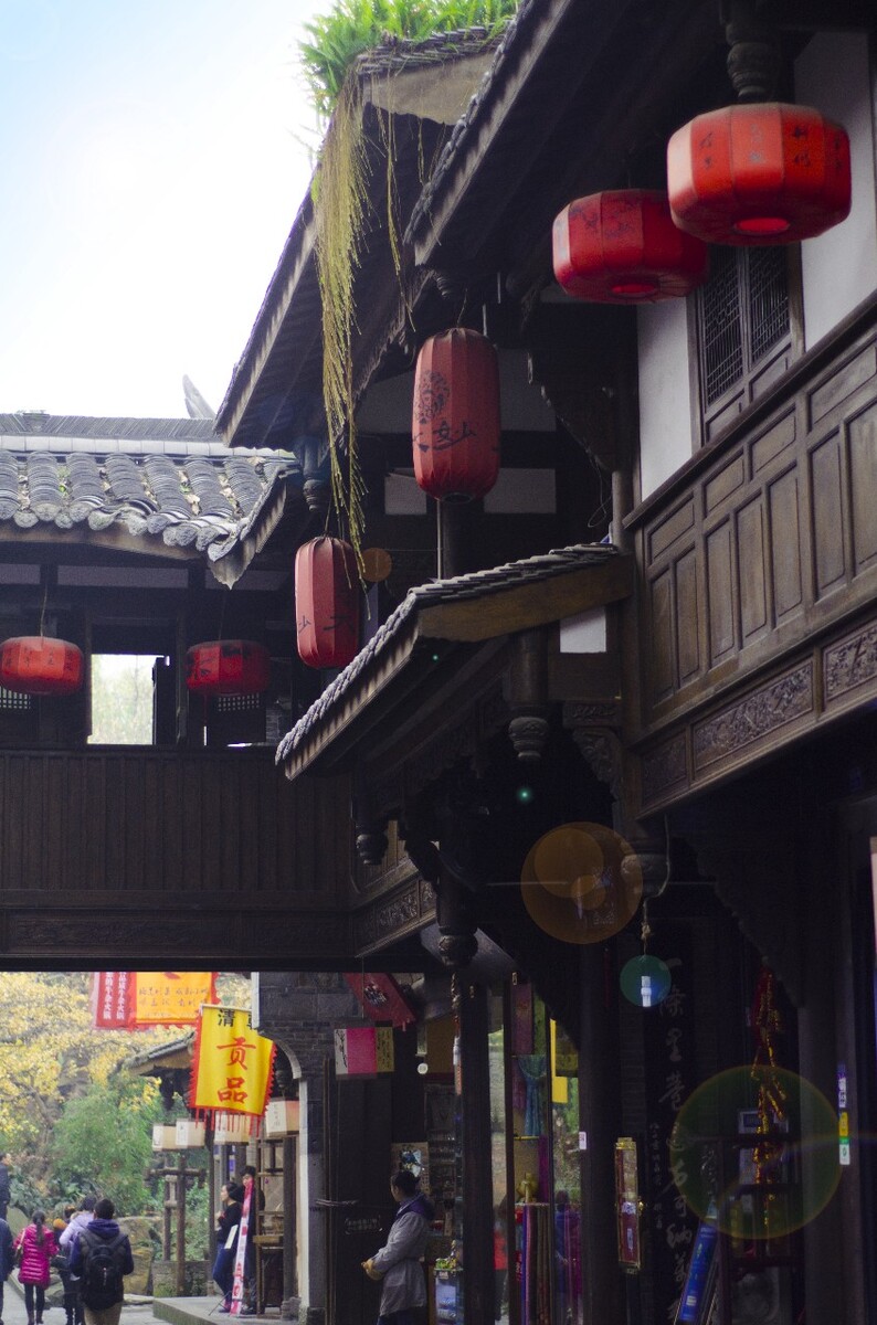 成都 锦里 武侯祠 蜀文化 竹 围栏 葫芦 屋檐 老街 灯笼 中国福 锦囊 蜀绣