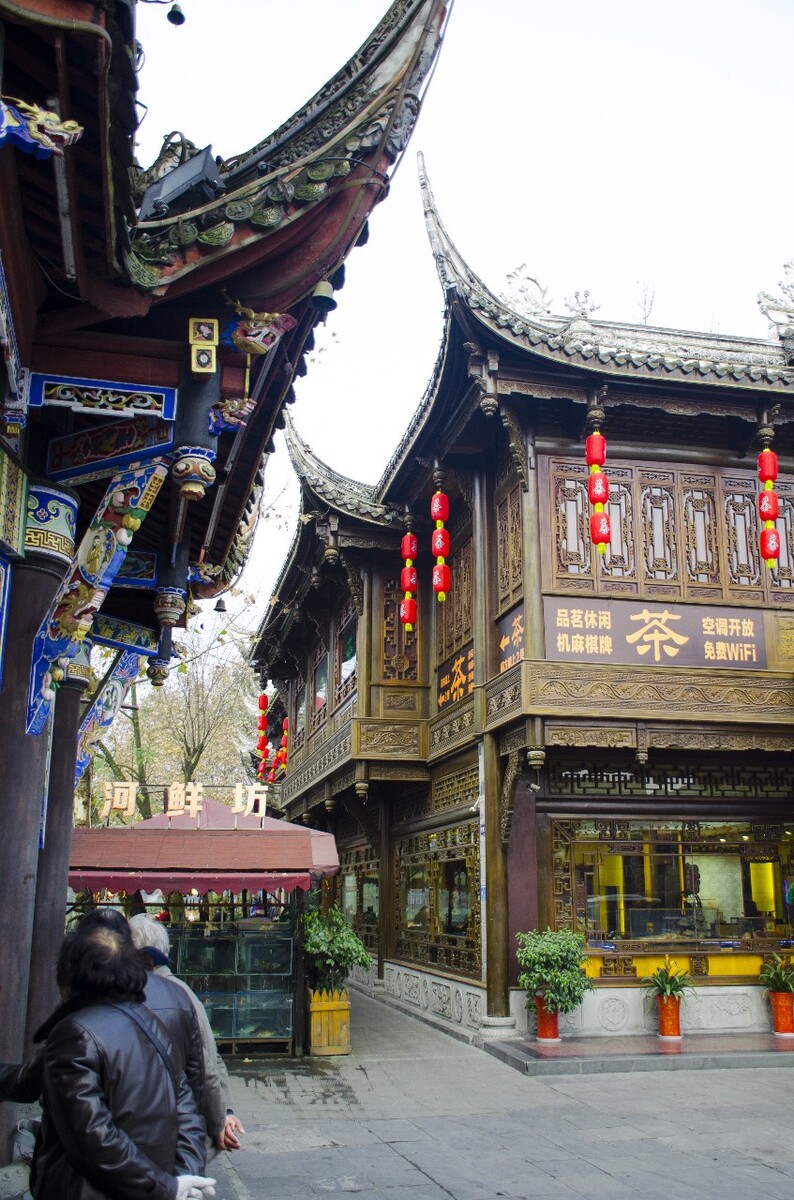 成都 锦里 武侯祠 蜀文化 竹 围栏 葫芦 屋檐 老街 灯笼 中国福 锦囊 蜀绣