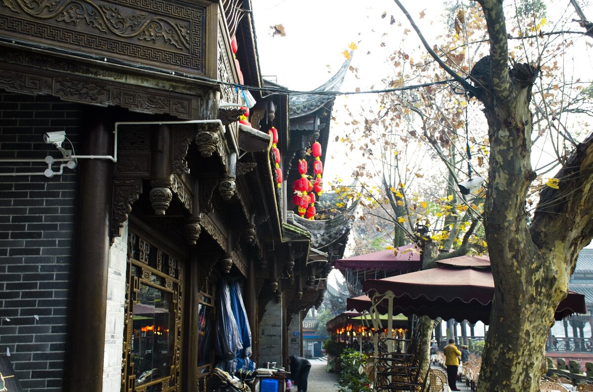 成都 锦里 武侯祠 蜀文化 竹 围栏 葫芦 屋檐 老街 灯笼 中国福 锦囊 蜀绣
