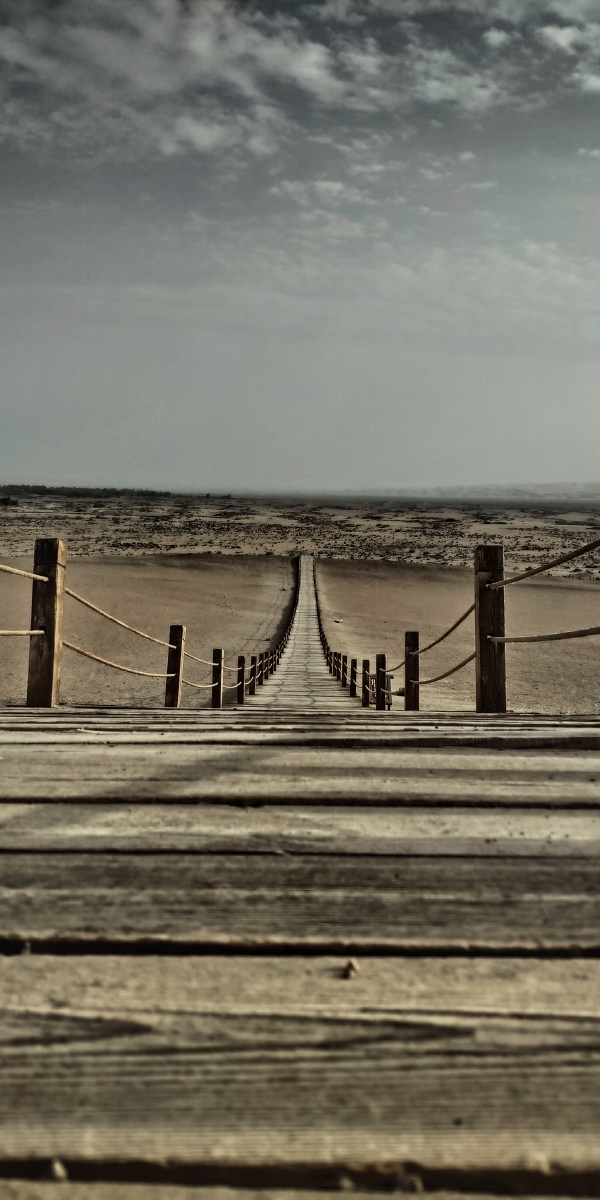 你走你的阳关道我过我的独木桥这个就是甘肃敦煌阳关景区里面的桥太