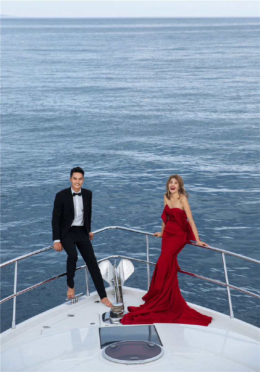 游艇婚纱照