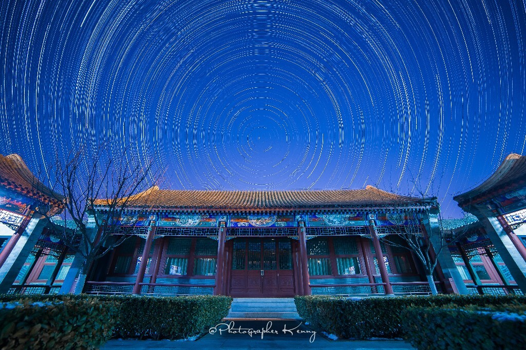 斗转星移 - 风光, 星空, 星轨, 色彩, 安静, 北京, 北