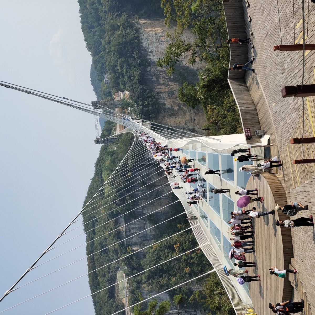 一家人张家界森林公园玻璃桥共1天半