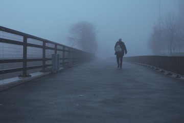 Walking in fog