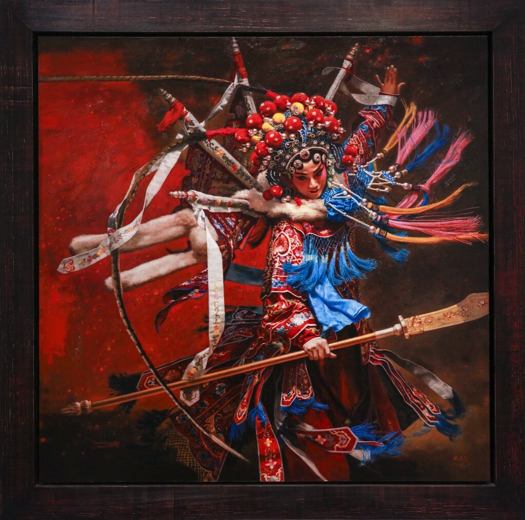 在画展上拍的. 手持