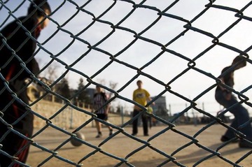 football kids near volga