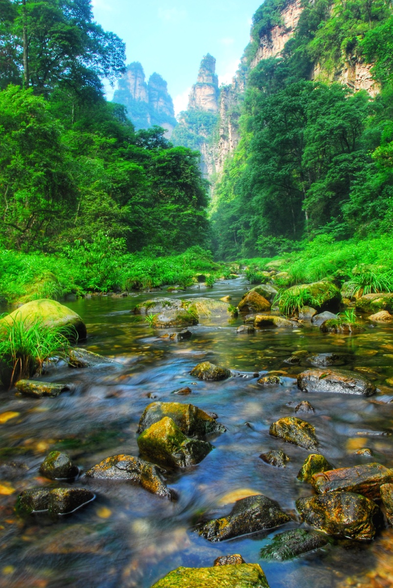 河谷的时光,摄于张家界