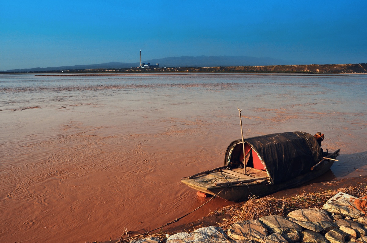 1/118发现自然之美景观水域唐怀瑟·电影滤镜黄河黄河岸边#渔船潼关