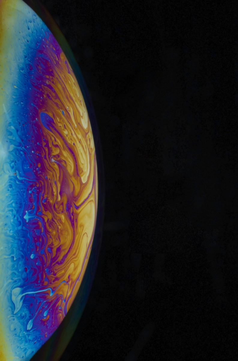 仿苹果壁纸拍摄泡泡直出