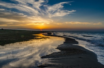 青海湖日落