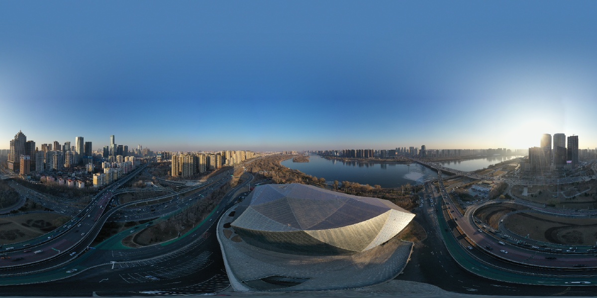 航拍沈阳街景