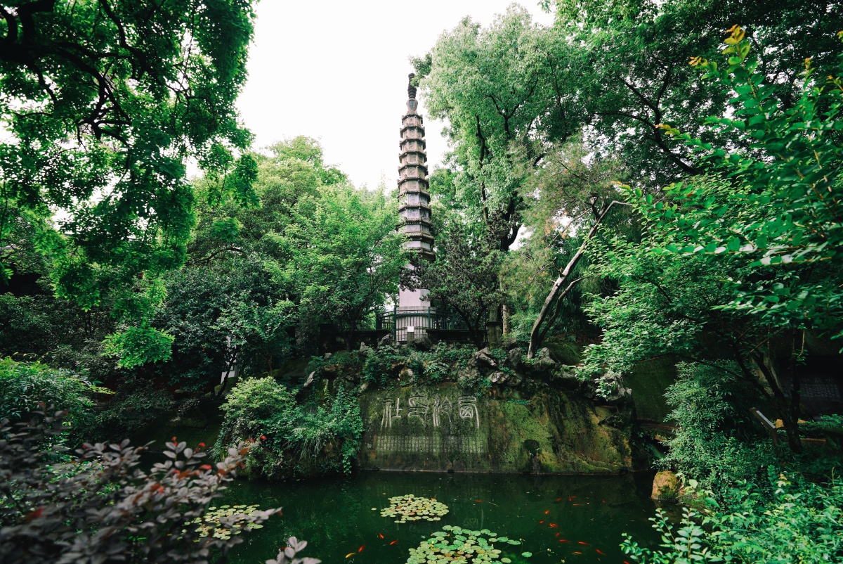 雨后的西泠印社