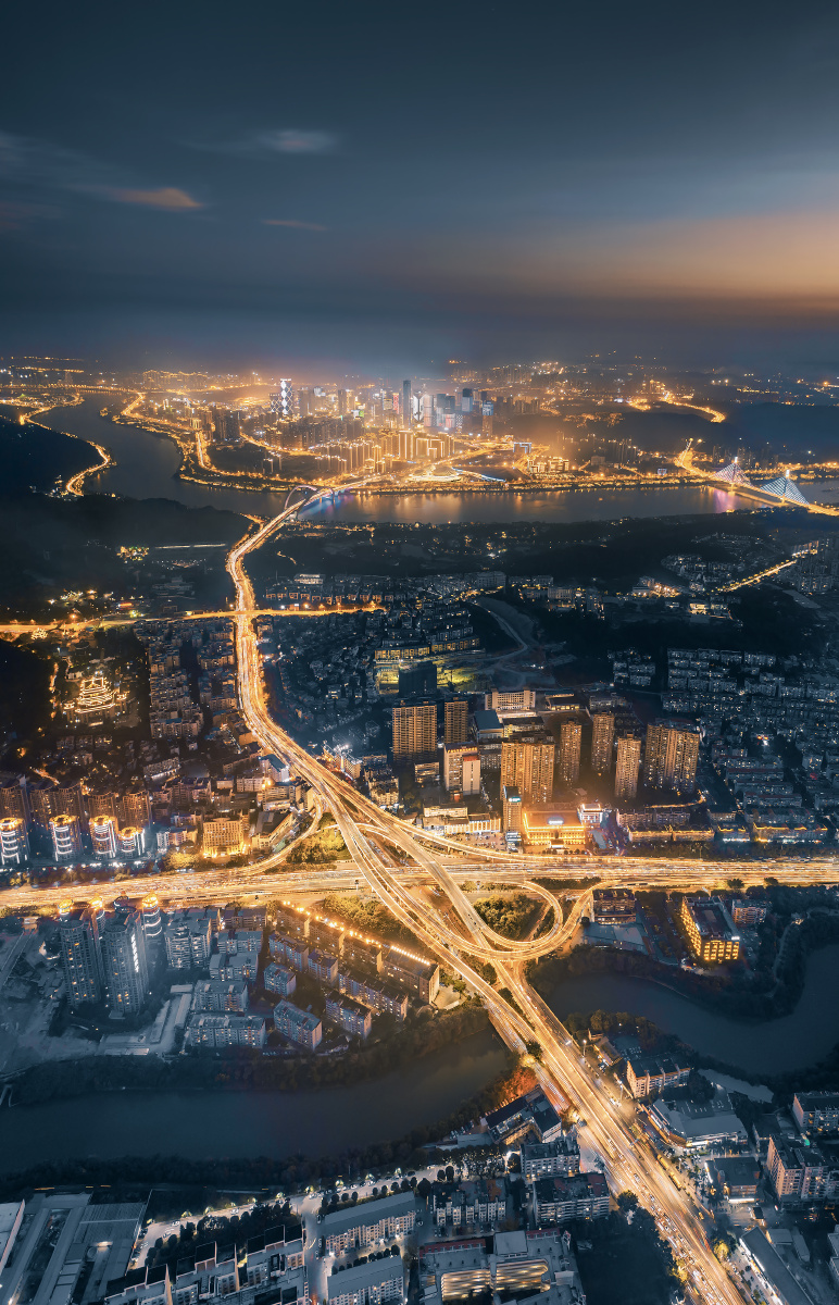 航拍青山路夜色·南宁