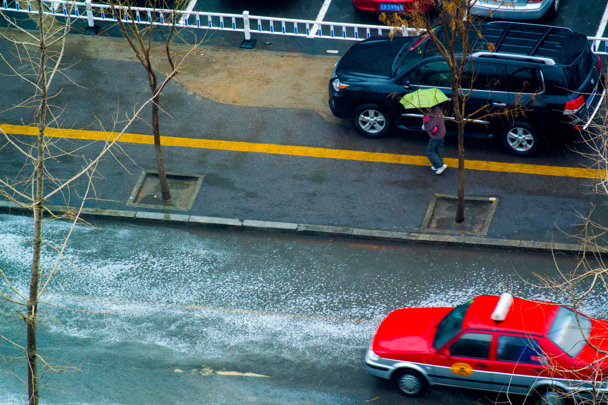 不禁想起杜牧《清明》——"清明时节雨纷纷,路上行人欲断魂